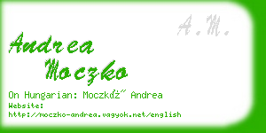 andrea moczko business card